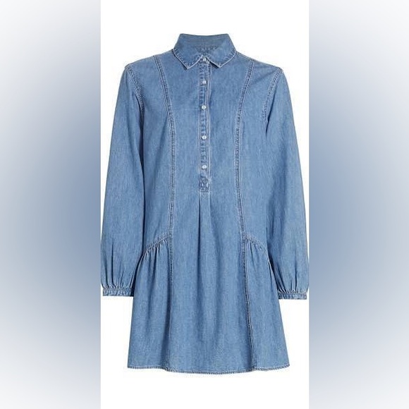 Veronica Beard Chaia Denim Mini Dress Long Sleeve - Picture 10 of 10